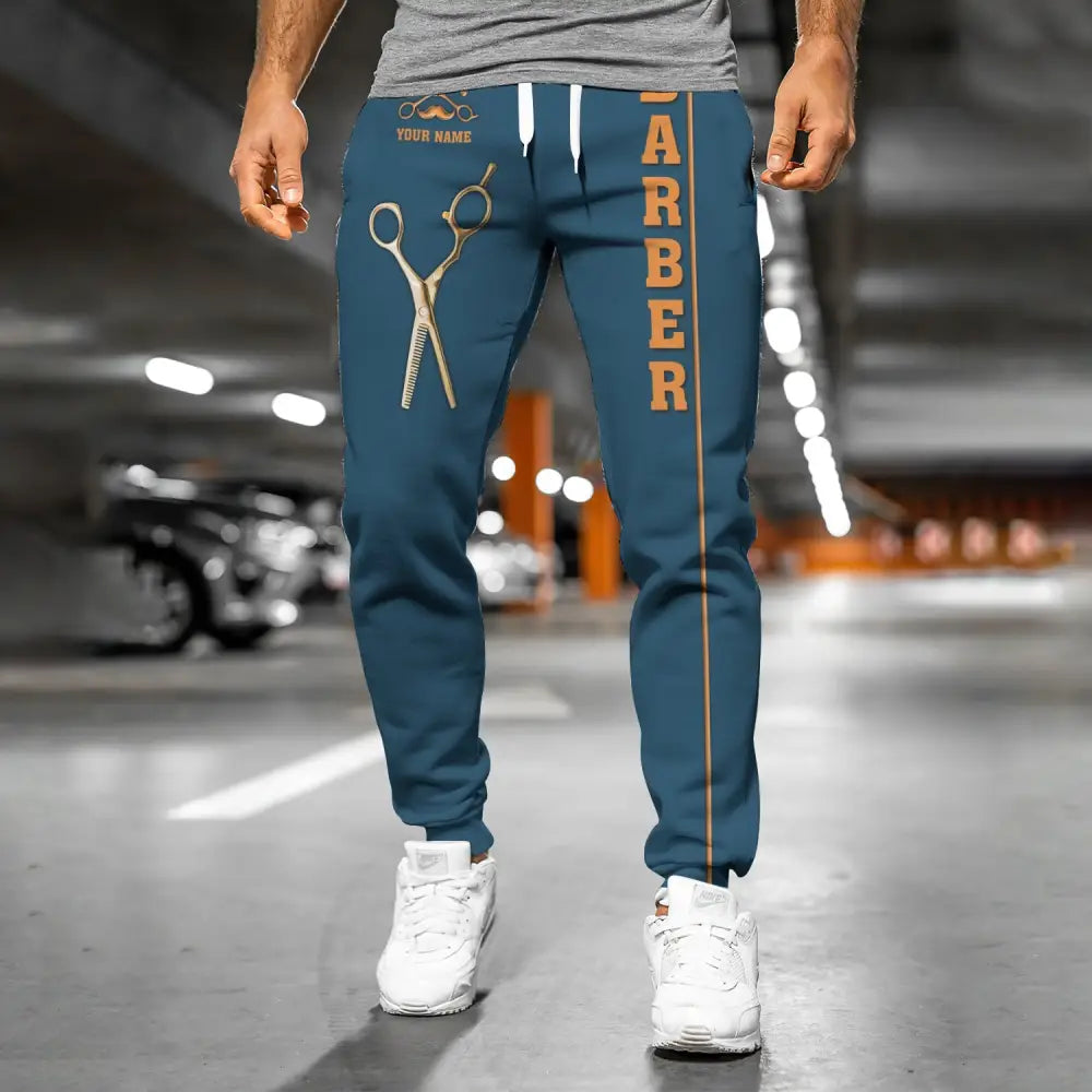 Unisex Clothing Custom Barber Jogger Sportwear Pants For Men And Women