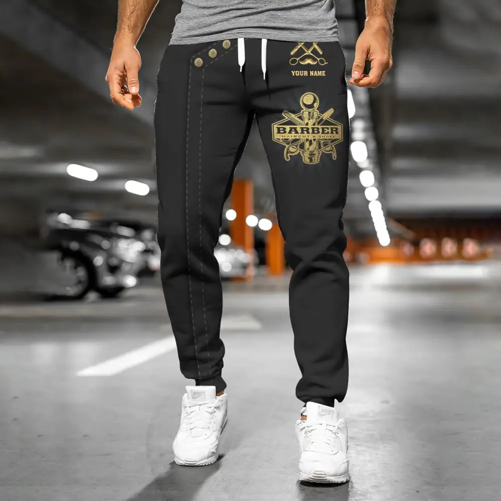 Unisex Clothing Custom Barber Jogger Sportwear Pants For Men And Women