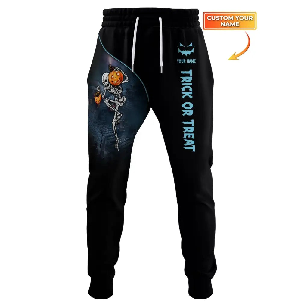 Unisex Clothing Custom Halloween Jogger Trick Or Treat Pants For