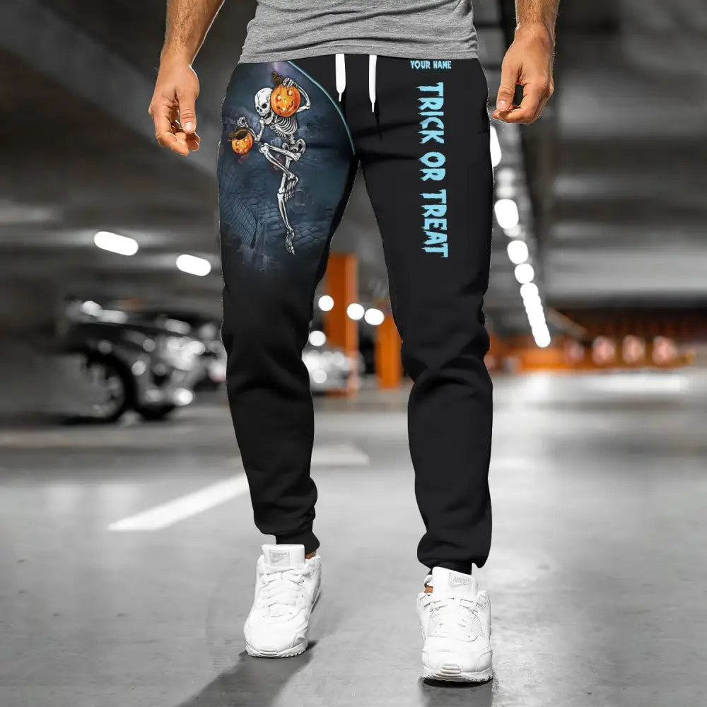 Unisex Clothing Custom Halloween Jogger Trick Or Treat Pants For