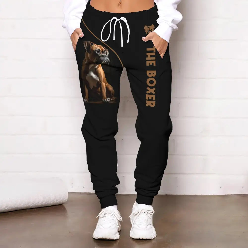 Unisex Clothing Custom Jogger The Boxer Dog Pants For Pet Lovers