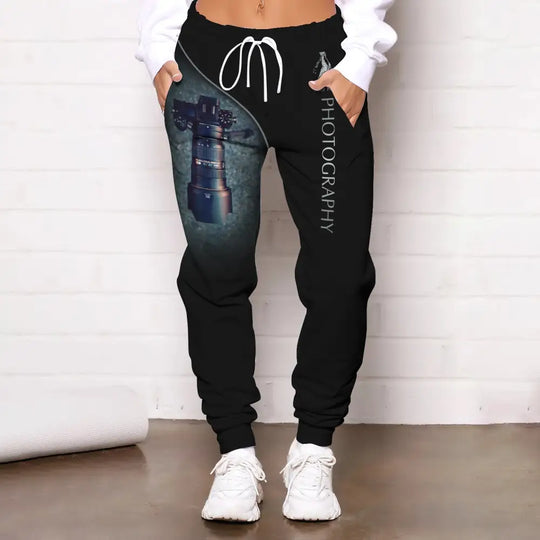 Unisex Clothing, Custom Photography Jogger Pants, Gift for Photographers style option 4