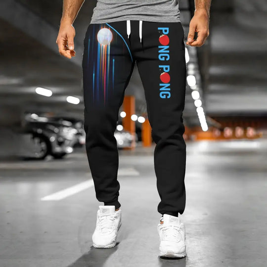 Unisex Clothing, Custom Ping Pong Jogger, Ping Pong Pants, Ping Pong Club Clothing style option 2