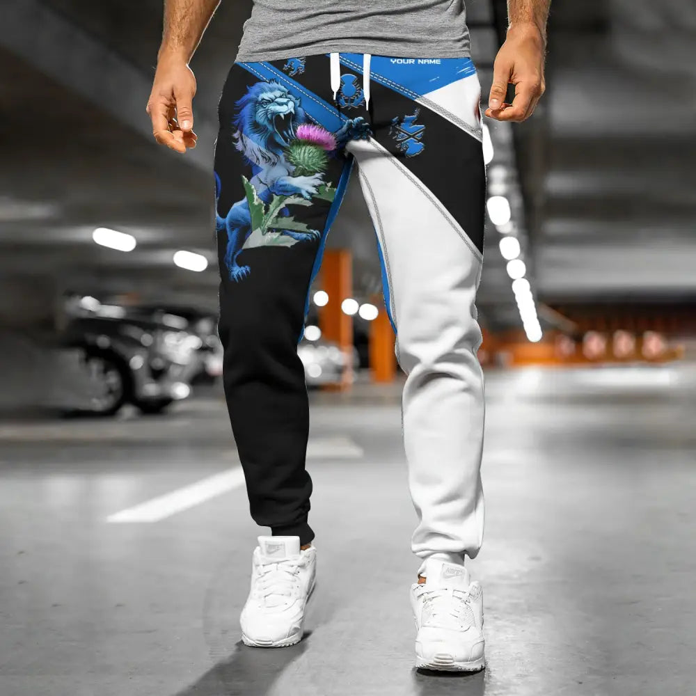 Unisex Clothing Custom Scotland Jogger Pants Lion