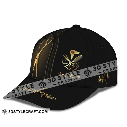 Unisex Hairdresser Cap, Custom Name Hairdresser Classic Cap, Hairstylist Hat style option 2