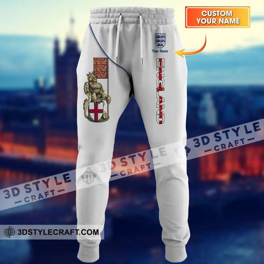 Unisex Pants - Custom England Football Name Pants, England The Three Lion style option 1