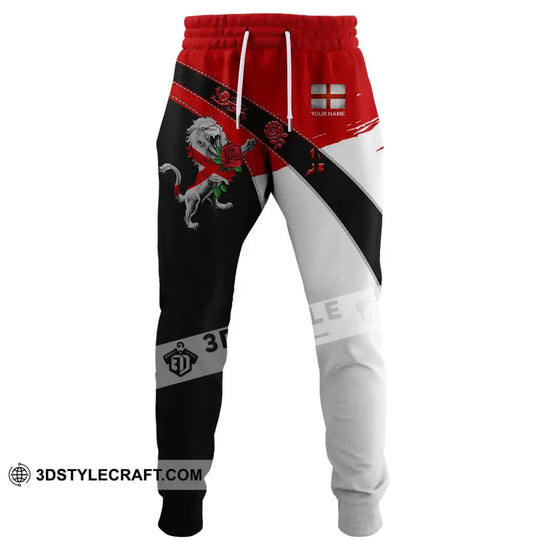 Unisex Pants - Custom Football Name Pants, England Rose Lion Pants style option 2