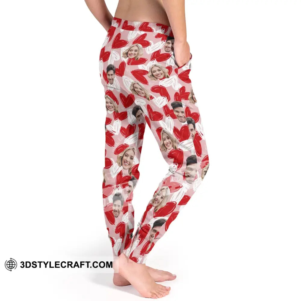 Unisex Pants - Pink Heart Couple Lover Sport Pants Pants