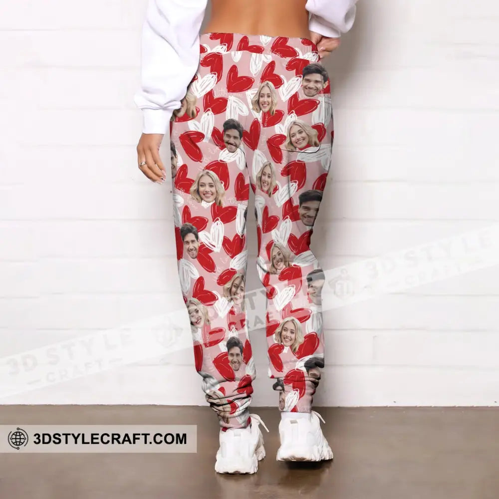 Unisex Pants - Pink Heart Couple Lover Sport Pants Pants