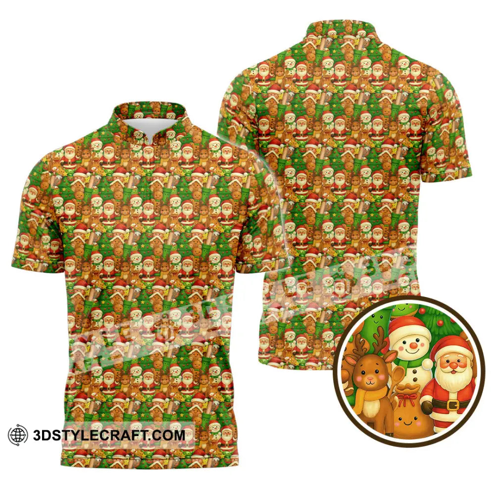 Unisex Shirt Baker Christmas Shirt Zipper Polo Shirt / S T shirt