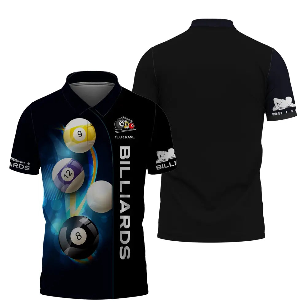Unisex Shirt Billiards T-Shirt Pool Polo For Lovers / S