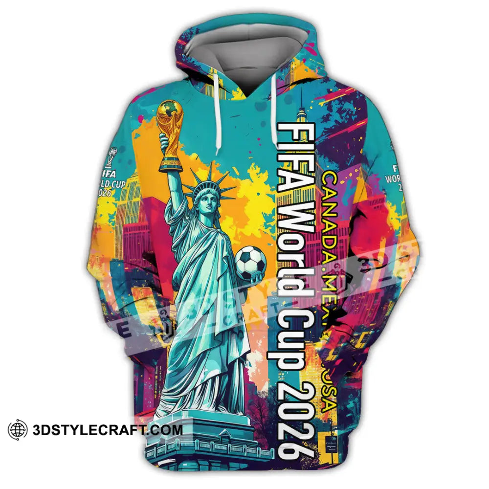Unisex Shirt - Canada - Mexico - USA Fifa World Cup 2026 3D Shirt Hoodie / S T-shirt