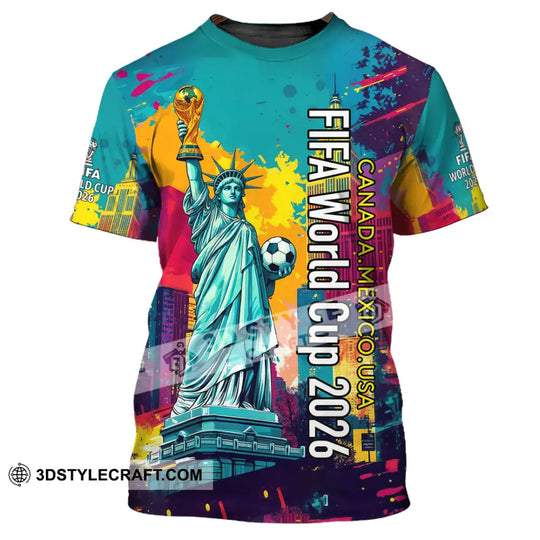 Unisex Shirt - Canada - Mexico - USA Fifa World Cup 2026 3D Shirt style option 1