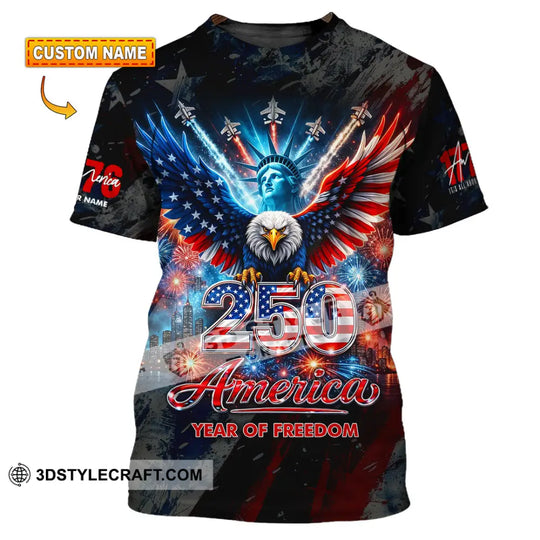 Unisex Shirt - Custom 250 Years America 3D Shirt style option 1