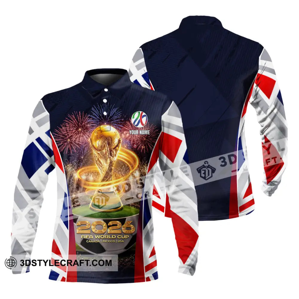 Unisex Shirt - Custom 2026 World Cup 3D Shirt Long Sleeve Polo / S T-shirt