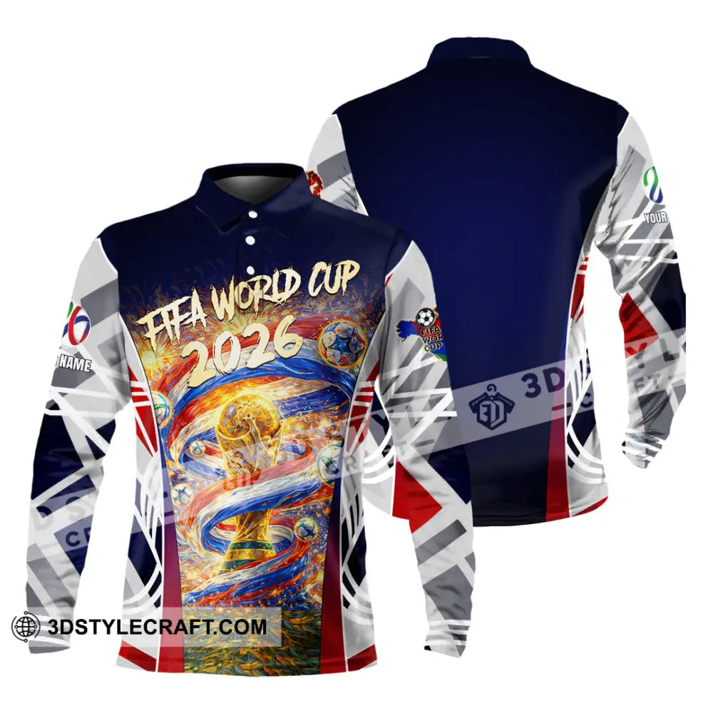 Unisex Shirt - Custom World Cup 2026 3D Shirt Long Sleeve Polo / S T-shirt