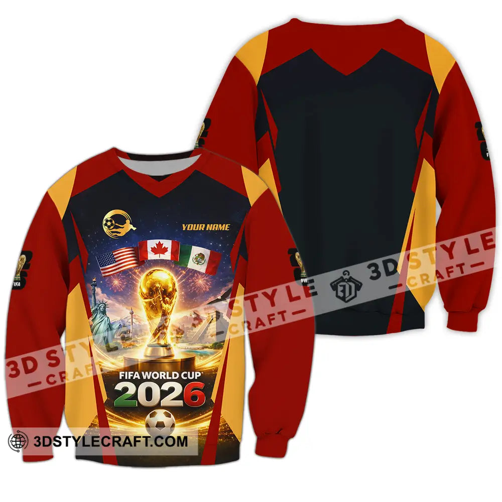 Unisex Shirt - Custom Fifa World Cup 2026 3D Shirt Long Sleeve / S T-shirt