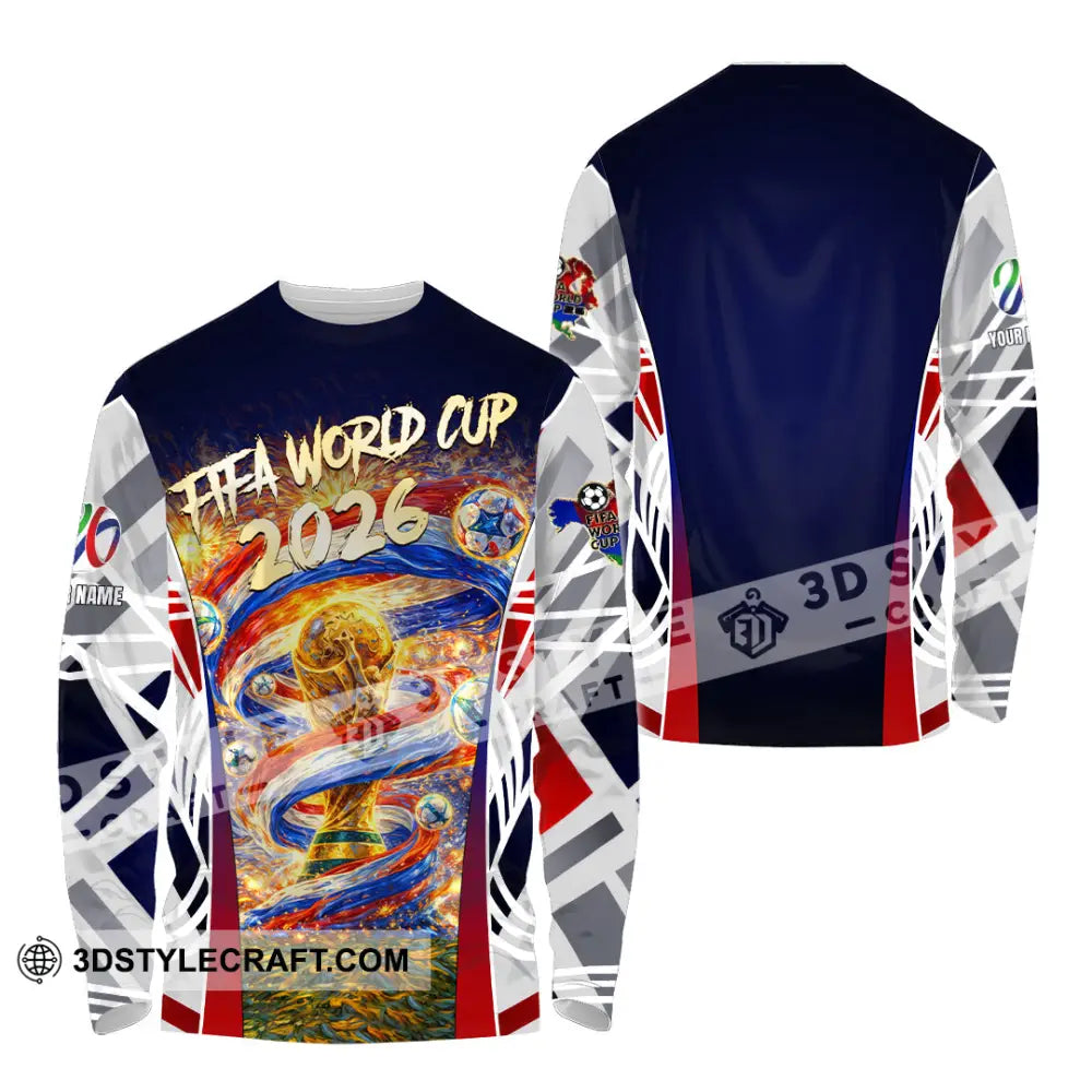Unisex Shirt - Custom World Cup 2026 3D Shirt Long Sleeve Shirt / S T-shirt