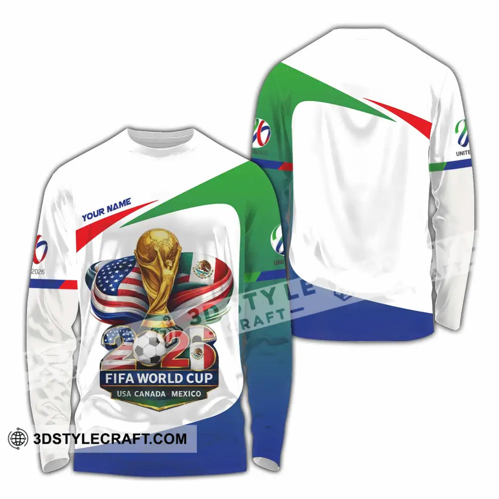 Unisex Shirt - Custom Fifa World Cup 2026 3D Shirt Long Sleeve Shirt / S T-shirt