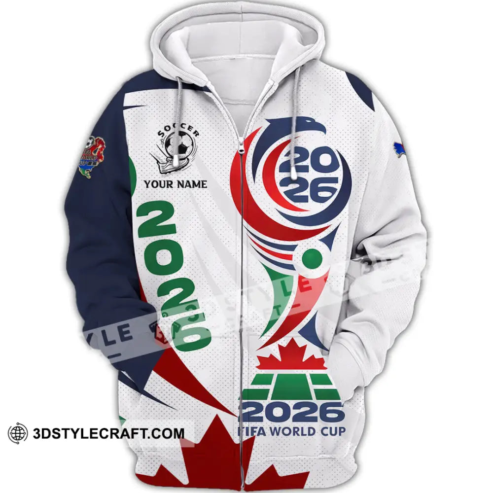 Unisex Shirt - Custom World Cup 2026 3D Shirt Zipper Hoodie / S T-shirt