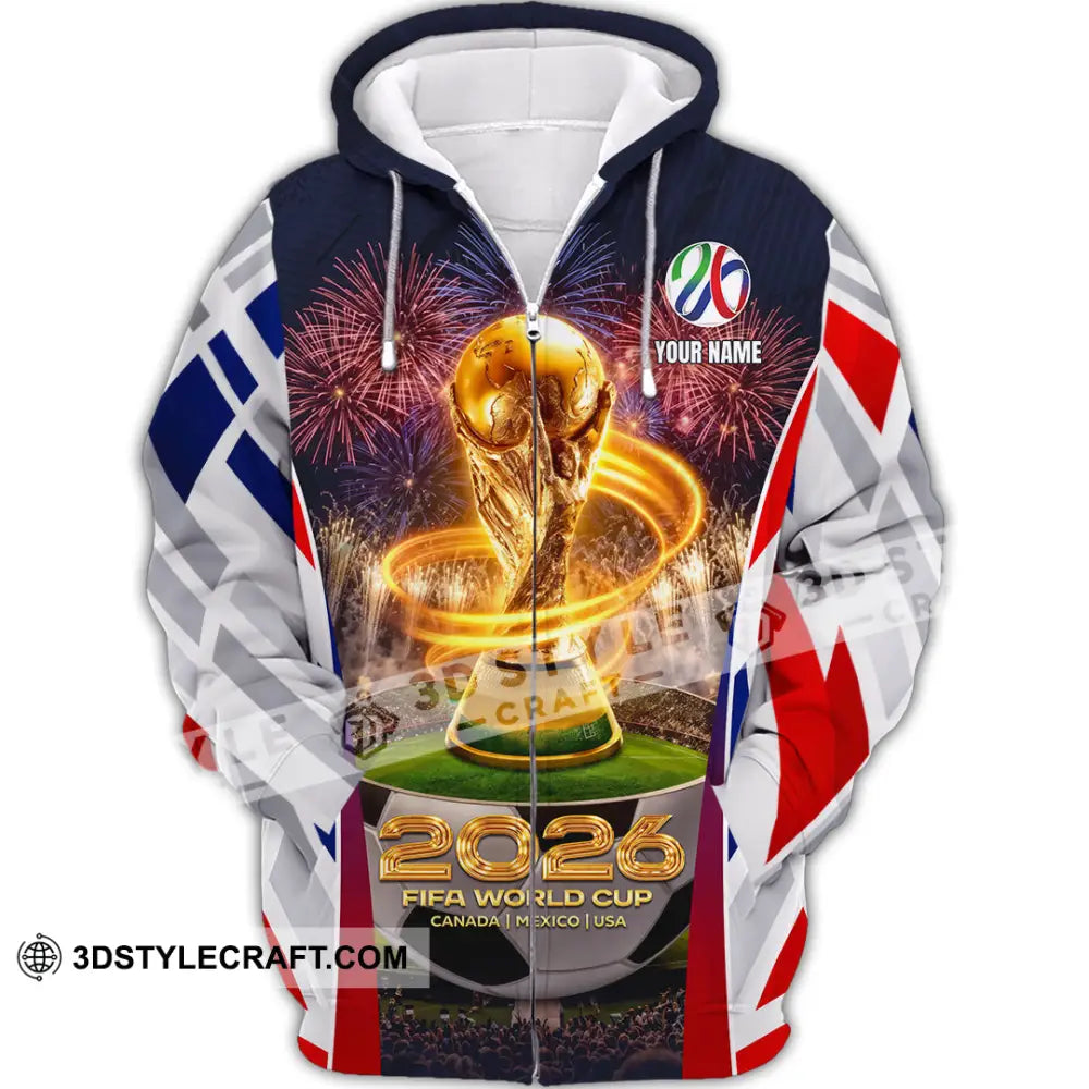 Unisex Shirt - Custom 2026 World Cup 3D Shirt Zipper Hoodie / S T-shirt
