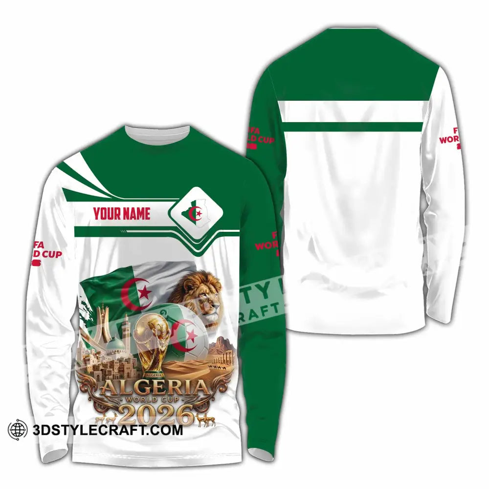 Unisex Shirt - Custom Algeria World Cup 2026 Shirt - Long Sleeve Shirt / S - T-shirt