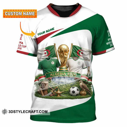 Unisex Shirt - Custom Algeria World Cup 2026 3D Shirt style option 1