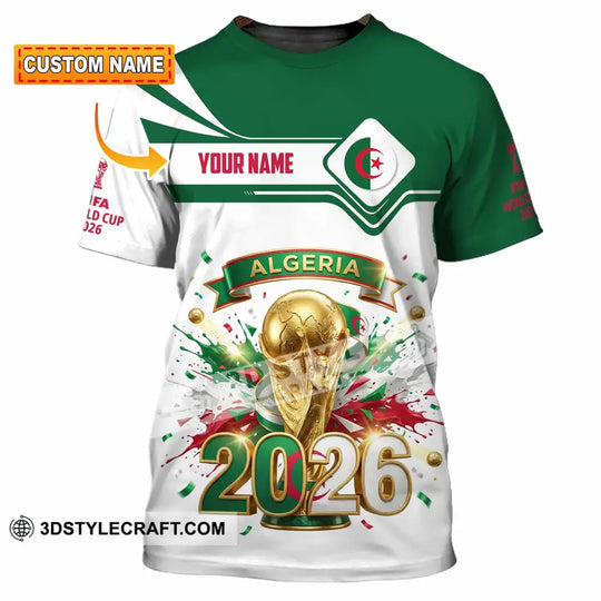Unisex Shirt - Custom Algeria World Cup 2026 3D Shirt style option 1