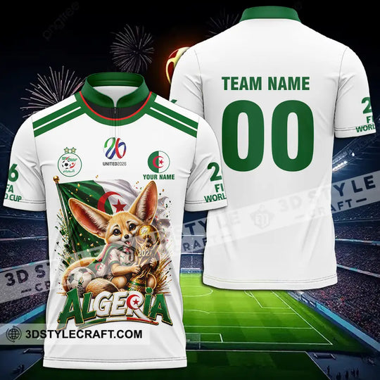 Unisex Shirt - Custom Algeria World Cup 2026 3D Shirt style option 2