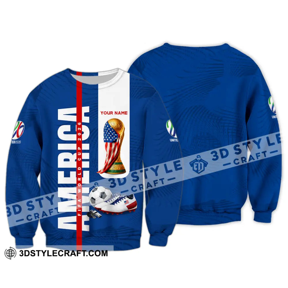 Unisex Shirt - Custom America World Cup 2026 3D Shirt Long Sleeve / S T-shirt