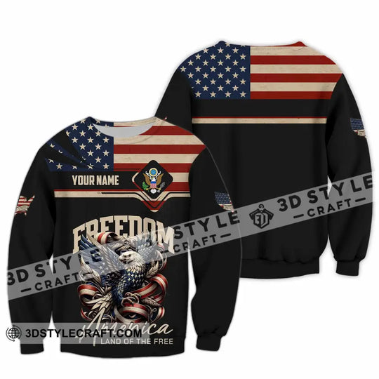 Unisex Shirt - Custom America Land Of The Free 3D Shirt style option 3