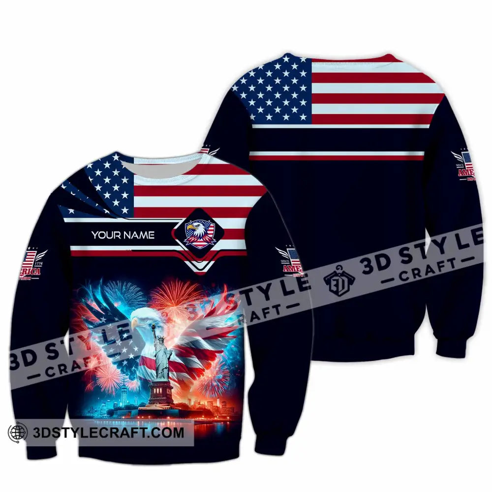 Unisex Shirt - Custom America Shirt Long Sleeve / S T-shirt