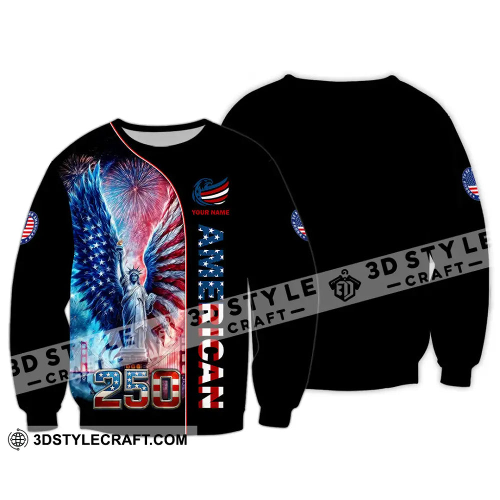 Unisex Shirt - Custom American 250 3D Shirt Long Sleeve / S T-shirt
