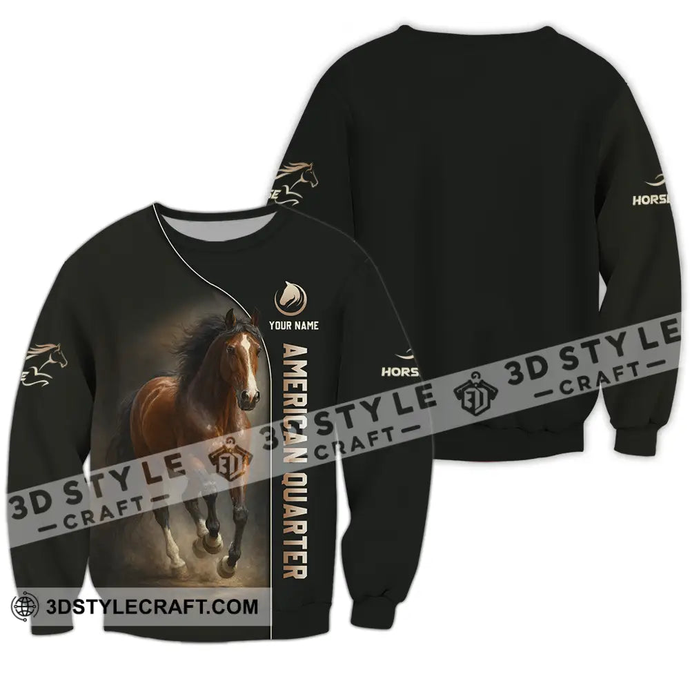 Unisex Shirt - Custom American Quarter Horse Shirt Long Sleeve / S T-shirt