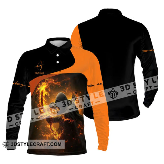 Unisex Shirt - Custom Archery Fire Warrior, Archery Player Shirt style option 3