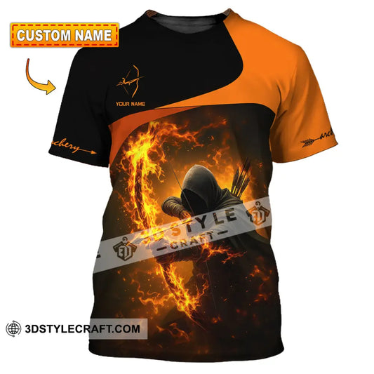 Unisex Shirt - Custom Archery Fire Warrior Archery Player Shirt T-shirt