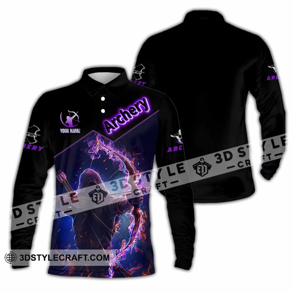 Unisex Shirt - Custom Archery Shirt Long Sleeve Polo / S T-shirt