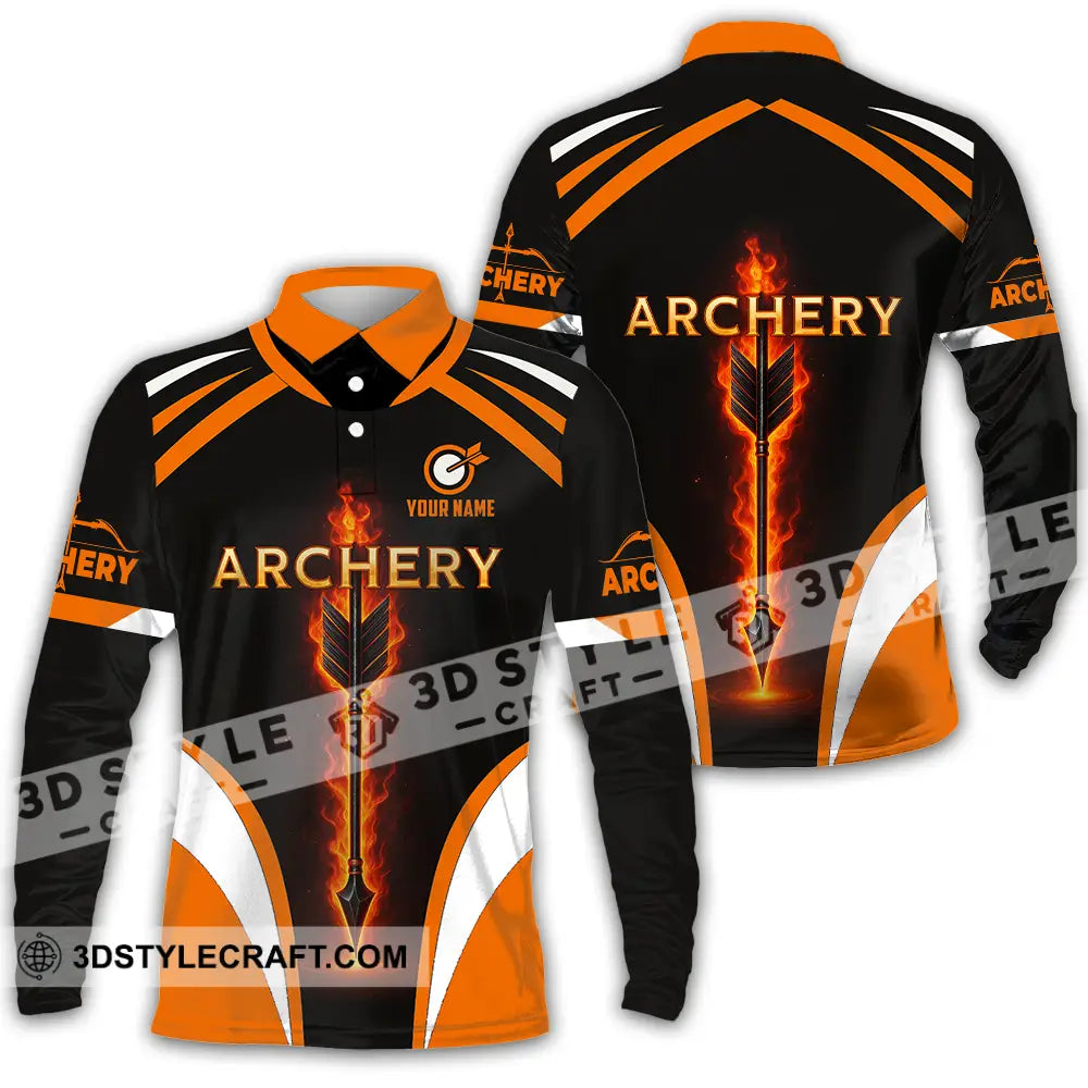 Unisex Shirt - Custom Archery Shirt Long Sleeve Polo / S T-shirt