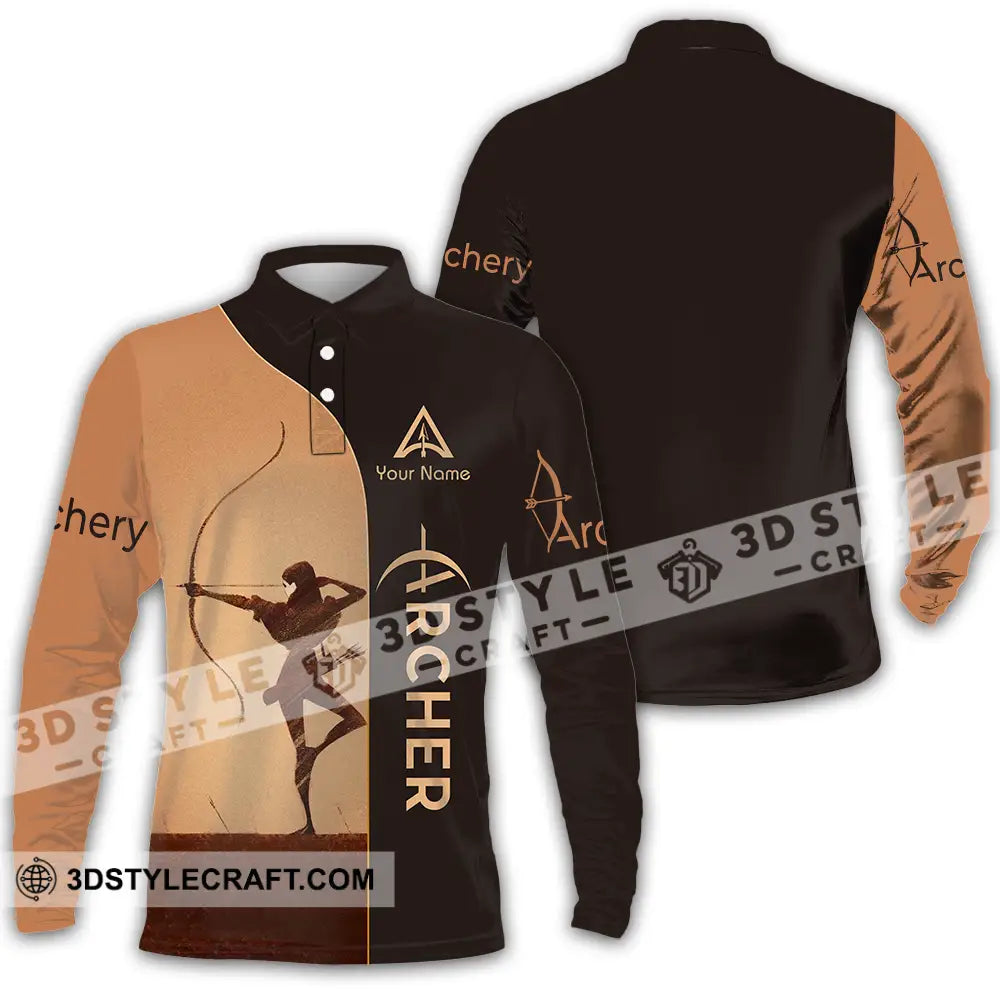 Unisex Shirt Custom Archery Shirt Long Sleeve Polo / S T shirt