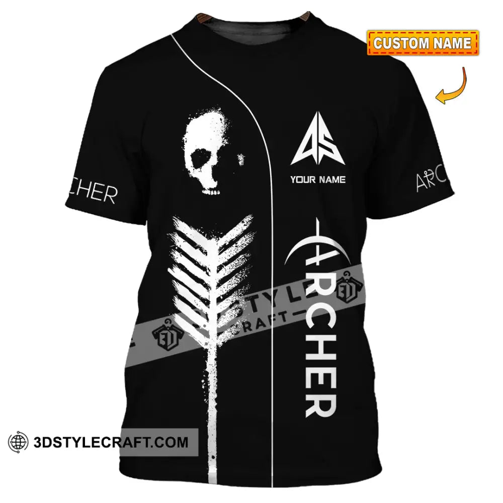 Unisex Shirt - Custom Archery Skullcap Archery Player Shirt T-shirt