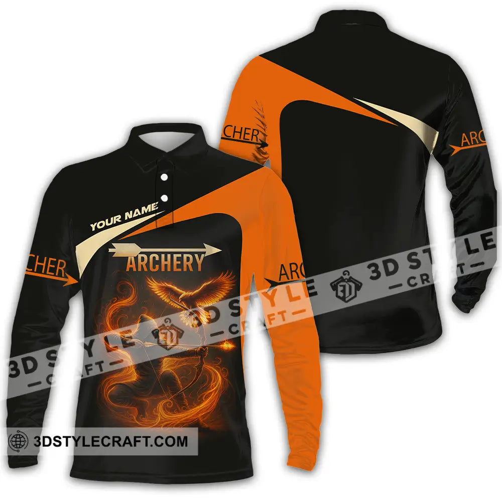 Unisex Shirt Custom Archery Sport Lover Shirt Long Sleeve Polo / S T shirt