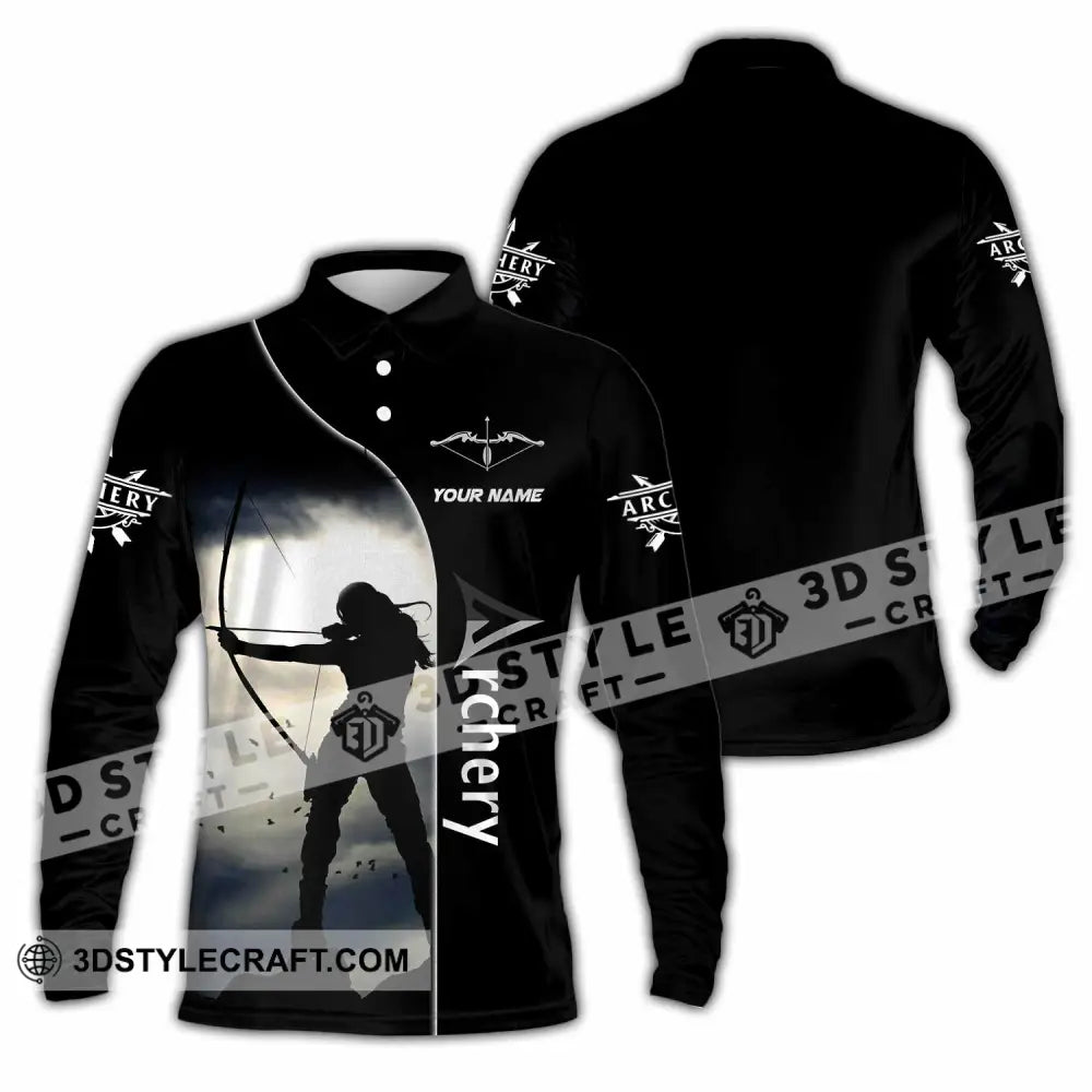 Unisex Shirt - Custom Archery Sport Lover Shirt Long Sleeve Polo / S T-shirt