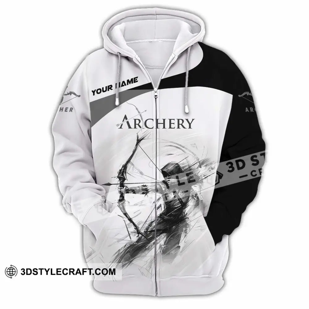 Unisex Shirt Custom Archery Shirt Zipper Hoodie / S T shirt