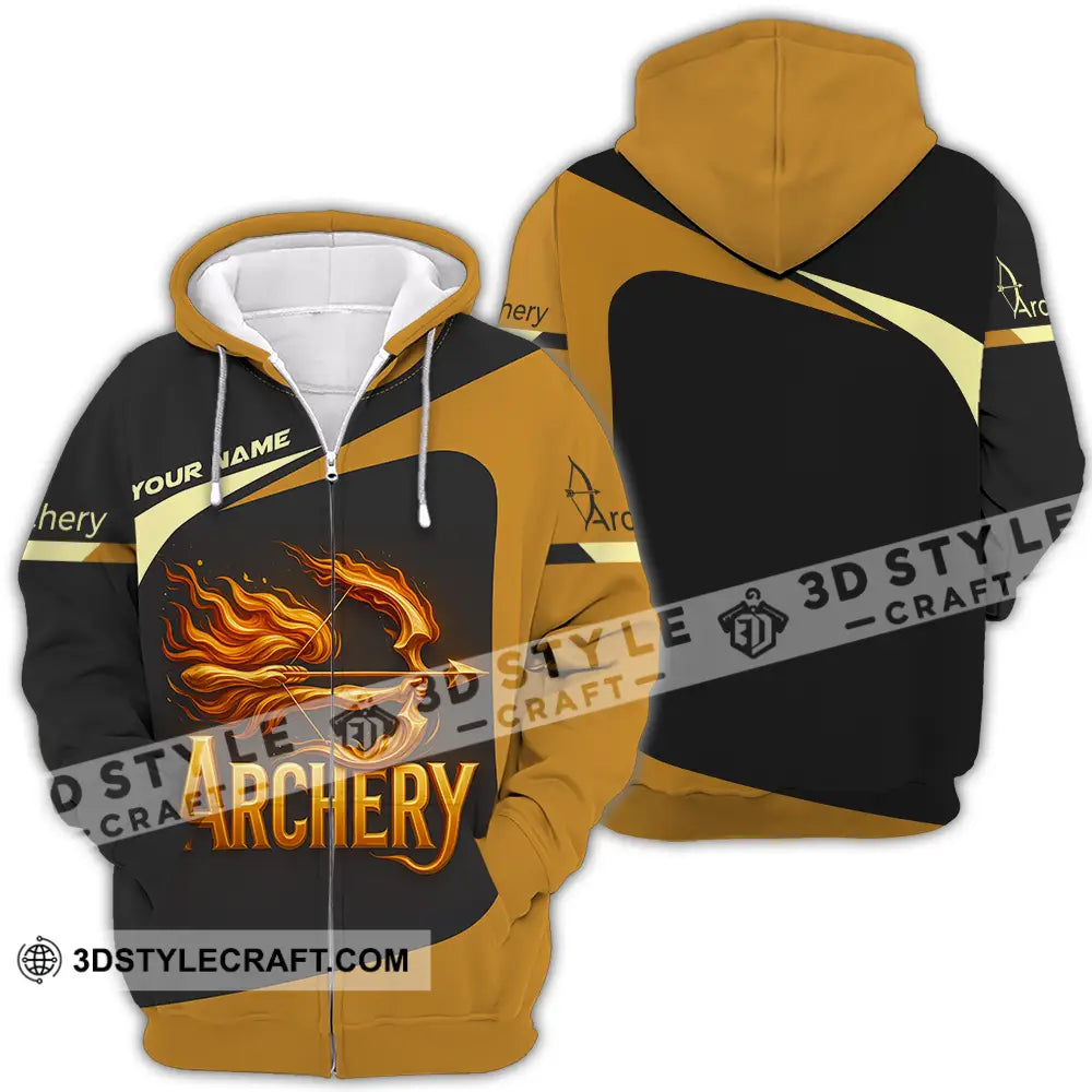 Unisex Shirt Custom Archery Shirt Zipper Hoodie / S T shirt