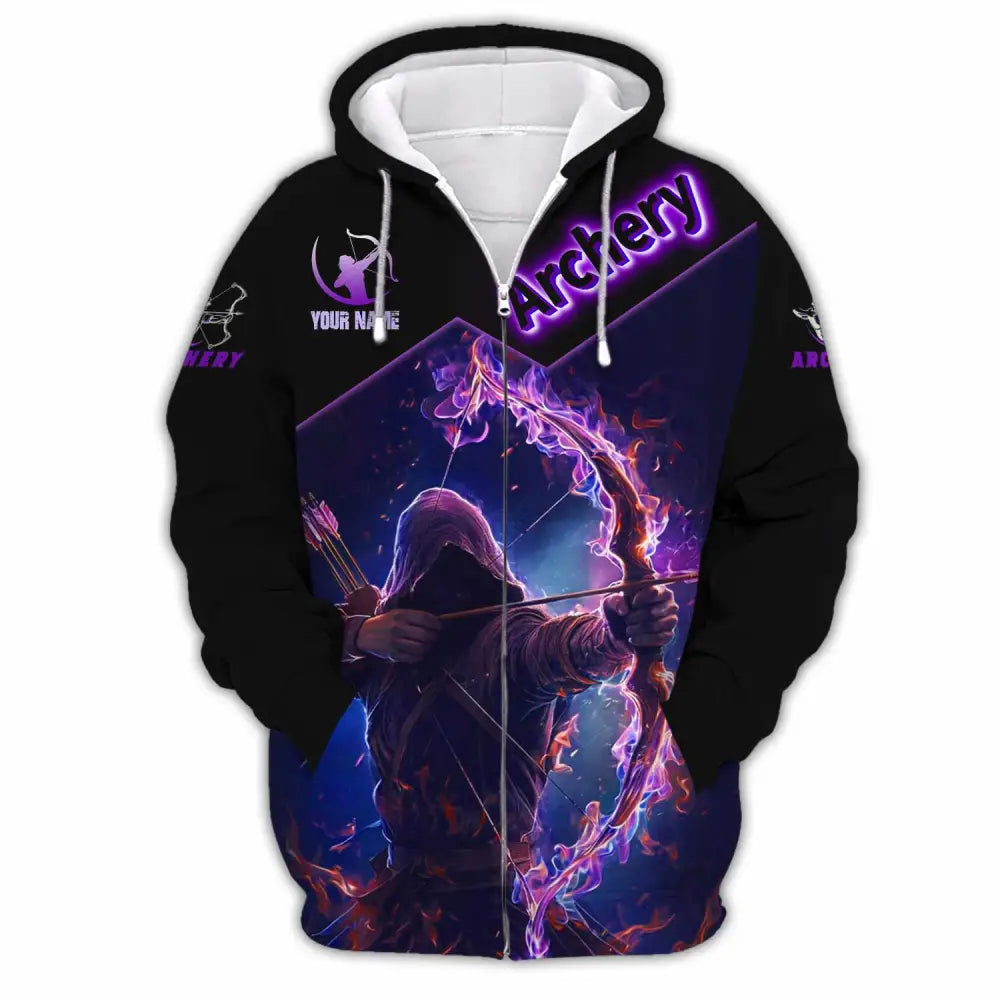 Unisex Shirt - Custom Archery Shirt Zipper Hoodie / S T-shirt