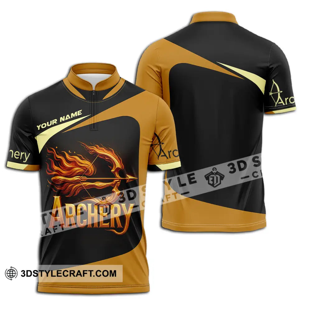 Unisex Shirt Custom Archery Shirt Zipper Polo Shirt / S T shirt