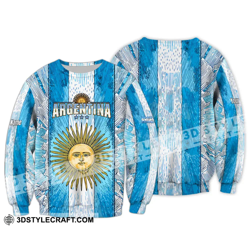 Unisex Shirt - Custom Argentina World Cup 2026 3D Shirt Long Sleeve / S T-shirt