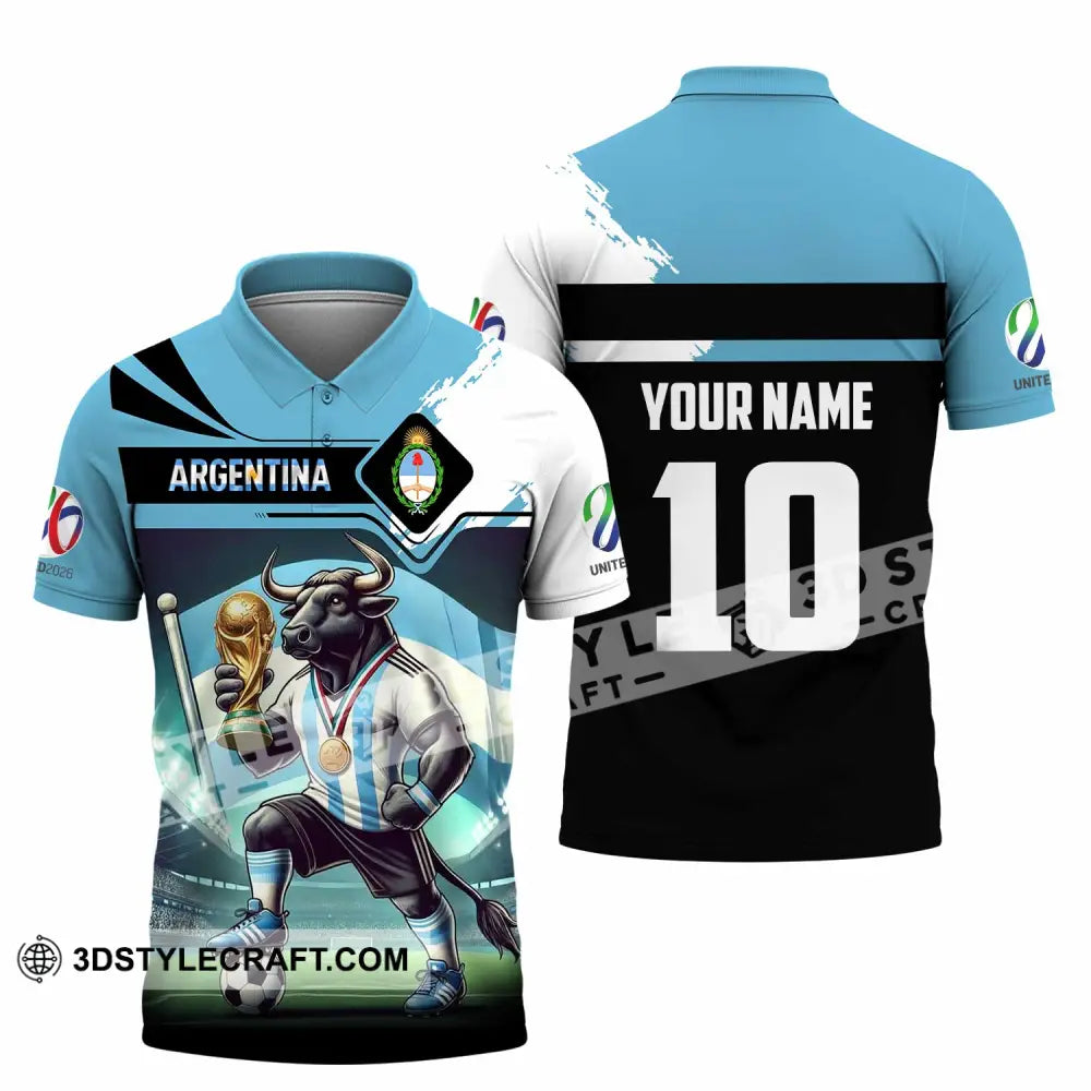 Unisex Shirt - Custom Argentina 3D Shirt Polo Shirt / S T-shirt