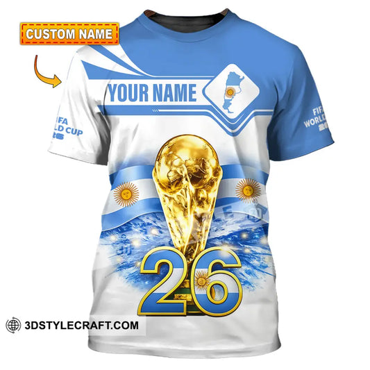 Unisex Shirt - Custom Argentina Fifa World Cup 2026 3D Shirt T-shirt