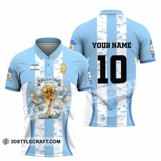Unisex Shirt - Custom Argentina World Cup 2026 3D Shirt style option 4